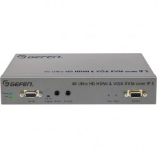 Gefen 4K Ultra HD HDMI and VGA KVM over IP - Sender Unit - 1 Computer(s) - 1 Local User(s) - 328.08 ft Range - 4K - 4096 x 2160 Maximum Video Resolution - 1 x Network (RJ-45) - 1 x USB - 1 x HDMI - 2 x VGA - 5 V DC Input Voltage - Surface-mountable, Rack-