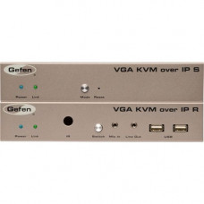 Gefen VGA KVM over IP - 1 Computer(s) - 330 ft Range - WUXGA - 1920 x 1200 Maximum Video Resolution - 1 x Network (RJ-45) - 1 x USB - 1 x VGA - Rack-mountable - 1U EXT-VGAKVM-LANTX