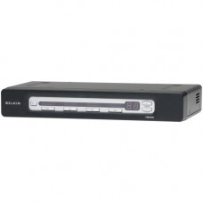 Belkin OmniView PRO3 4-Port KVM Switch - 4 x 1 - 4 x HD-50 Keyboard/Mouse/Video - Desktop - TAA Compliance F1DA104Z-BU