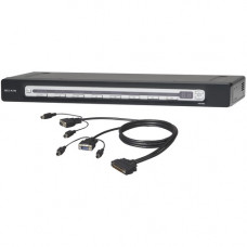 Belkin PRO3 8-Port KVM Switch PS/2 & USB In/Out Bundled with PS/2 Cables - 8 Computer(s) - 1 Local User(s) - 1920 x 1440 - 2 x PS/2 Port - 2 x USB1 x VGA - Desktop, Rack-mountable - TAA Compliance F1DA108Z-B