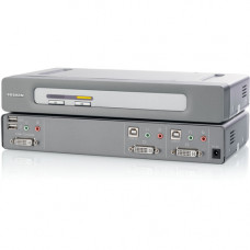 Belkin OmniView F1DN102D KVM Switch - 2 Computer(s) - 2560 x 1600 - 4 x USB - 3 x DVI - Rack-mountable - 1U - TAA Compliance F1DN102D