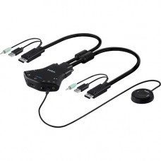 Belkin Secure 2-port Flip DP KVM with Audio, PP 3.0 - 2 Computer(s) - 1 Local User(s)USBHDMIDisplayPort - TAA Compliance F1DN102N-3