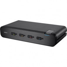 Belkin Advanced Secure Dual-Head DVI-I KVM Switch; 4-Port Plus - 4 Computer(s) - 1 Local User(s) - 3840 x 2160 - 2 x PS/2 Port - 11 x USB - 10 x DVI - Desktop, Under Table, Wall Mountable - TAA Compliance F1DN104F-3