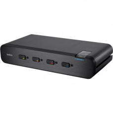 Belkin Advanced Secure Ultra High Def Dual-Head KVM Switch; 4-Port Plus - 4 Computer(s) - 1 Local User(s) - 3840 x 2160 - 2 x PS/2 Port - 11 x USB - 2 x HDMI - Desktop, Wall Mountable, Under Table - 8 x DisplayPort - TAA Compliance F1DN104W-3