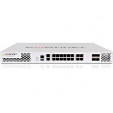 FORTINET FortiGate 200E Network Security/Firewall Appliance - 16 Port - 1000Base-T, 1000Base-X - Gigabit Ethernet - AES (256-bit), SHA-1 - 16 x RJ-45 - 4 Total Expansion Slots - 1U - Rack-mountable FG-200E-USG-BDL