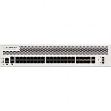 FORTINET FortiGate FG-2500E Network Security/Firewall Appliance - 34 Port - 10/100/1000Base-T, 10GBase-X - 10 Gigabit Ethernet - AES (256-bit), SHA-256 - 30000 VPN - 32 x RJ-45 - 12 Total Expansion Slots - 5 Year 24x7 FortiCare and FortiGuard Enterprise P