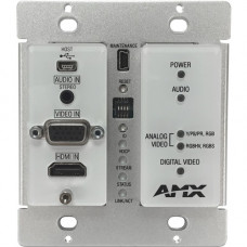 Harman International Industries AMX NMX-ENC-N1115-WP KVM Extender - 1 Computer(s) - WUXGA - 1920 x 1200 Maximum Video Resolution x Network (RJ-45) - 2 x USB - 1 x HDMI - 1 x VGA - Wall Mountable FGN1115-WP-WH