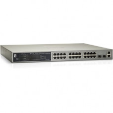 Cp Technologies LevelOne FGP-2472 Managed 24-Port PoE 10/100 + 2 SFP-Port Gigabit 19 Rack Mountable Switch - 24 x POE - 2 x RJ-45 - 2 x SFP Slots - 10/100/1000Base-T, 10/100Base-TX FGP-2472