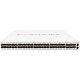 FORTINET FortiSwitch 1048E Ethernet Switch - Manageable - 3 Layer Supported - Modular - Optical Fiber - 1U High - Rack-mountable - Lifetime Limited Warranty - TAA Compliance FS-1048E