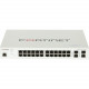 FORTINET FortiSwitch FS-224E Ethernet Switch - 24 Ports - Manageable - Gigabit Ethernet - 1000Base-X, 10/100/1000Base-T - 3 Layer Supported - Modular - 4 SFP Slots - Power Supply - 17.30 W Power Consumption - Optical Fiber, Twisted Pair - 1U High - Rack-m