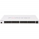 FORTINET FortiSwitch 448D Ethernet Switch - 48 Ports - Manageable - 3 Layer Supported - Modular - Optical Fiber, Twisted Pair - 1U High - Rack-mountable - Lifetime Limited Warranty - TAA Compliance FS-448D