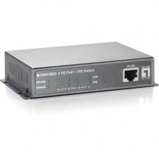 Cp Technologies LevelOne FSW-0503 4-Port PoE w1-Port 10/100 Wall Mountable Switch - 5 Ports - 4 x POE - 1 x RJ-45 - 10/100Base-TX FSW-0503