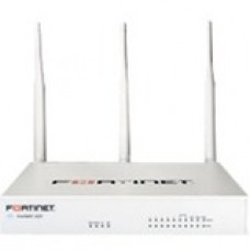 FORTINET FortiWifi FWF-60F Network Security/Firewall Appliance - 10 Port - 10/100/1000Base-T - Gigabit Ethernet - Wireless LAN IEEE 802.11 a/b/g/n/ac - SHA-256, AES (256-bit) - 200 VPN - 10 x RJ-45 - 1 Year 24x7 FortiCare and FortiGuard UTP - Desktop, Rac