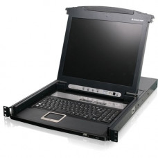 IOGEAR GCL1808 Rackmount LCD - 8 Computer(s) - 17" LCD - SXGA - 1280 x 1024 - 1 x USB - Daisy Chain - RoHS, TAA, WEEE Compliance GCL1808