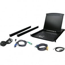 IOGEAR 8-Port 19" LCD KVM Drawer - 8 Computer(s) - 19" LCD - 1280 x 1024 - 8 - Keyboard - 1U High - TAA Compliance-None Listed Compliance GCL1908