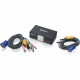 IOGEAR MiniView GCS1802 2-Port KVMP Switch - 2 x 1 - 2 x Keyboard/Mouse/Video, 1 x Type A USB - RoHS, WEEE Compliance GCS1802