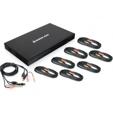 IOGEAR 8-Port USB HDMI KVMP Switch with USB Cable Sets (TAA Compliant) - 8 Computer(s) - 1 Local User(s) - 1920 x 1200 - 12 x USB - 9 x HDMI - Rack-mountable - 1U - TAA Compliant - TAA Compliance GCS1808HKITU