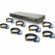 IOGEAR GCS1808KITP Combo KVM Switch - 8 x 1 - 8 x SPHD-15 Keyboard/Mouse/Video - 1U - Rack-mountable - RoHS Compliance GCS1808KITP