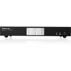 IOGEAR 2-Port 4K Dual View KVMP Switch with HDMI Connection, USB 3.0 Hub and Audio - 2 Computer(s) - 2 Local User(s) - 4096 x 2160 - 1 x Network (RJ-45) - 6 x USB - 6 x HDMI - TAA Compliant - TAA Compliance GCS1942H