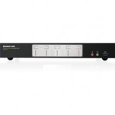 IOGEAR 4-Port 4K Dual View KVMP Switch with HDMI Connection, USB 3.0 Hub and Audio - 4 Computer(s) - 2 Local User(s) - 4096 x 2160 - 1 x Network (RJ-45) - 8 x USB - 10 x HDMI - TAA Compliant - TAA Compliance GCS1944H