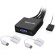 IOGEAR 2-Port USB VGA Cable KVM with DisplayPort Adapters - 2 Computer(s) - 1 Local User(s) - 2048 x 1536 - 2 x USB1 x VGA GCS72DPKIT