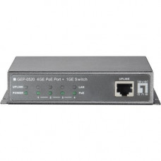 Cp Technologies LevelOne GEP-0520 4-Port Gigabit PoE + 1-Port Gigabit Desktop Switch - 5 Ports - 2 Layer Supported - PoE Ports - Desktop, Rack-mountable - 1 Year Limited Warranty GEP-0520