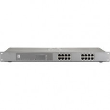 Cp Technologies LevelOne GEP-1621 16-Port Gigabit PoE 19" Rack Mounatble Switch (240W) - 16 Ports - 2 Layer Supported - Twisted Pair - Rack-mountable GEP-1621