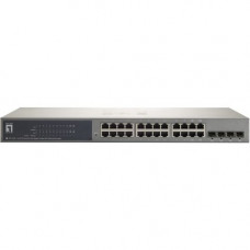 Cp Technologies LevelOne GEP-2450 24-Gig PoE + 4 SFP Combo Ports 19 Rack Mountable Switch - 20 Ports - Manageable - 2 Layer Supported - PoE Ports - Rack-mountable - RoHS Compliance GEP-2450