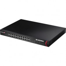 Edimax 24-Port Gigabit PoE+ with 4 SFP Slots Web Smart Switch - 24 Ports - Manageable - 2 Layer Supported - Twisted Pair, Optical Fiber - 1U High - Rack-mountable GS-5424PLG