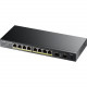 Zyxel GS1100-10HP Ethernet Switch - 8 Network, 2 Expansion Slot - Twisted Pair, Optical Fiber - Modular - 2 Layer Supported - 1U High - Rack-mountable GS1100-10HP