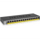 Netgear 16-Port 76W PoE/PoE+ Gigabit Ethernet Unmanaged Switch - 16 Ports - 2 Layer Supported - Twisted Pair - Wall Mountable, Rack-mountable, Desktop - Lifetime Limited Warranty GS116LP-100NAS