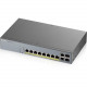 Zyxel 8-port GbE Smart Managed PoE Switch with GbE Uplink - 8 Ports - Manageable - 2 Layer Supported - Modular - Twisted Pair, Optical Fiber - Rack-mountable - Lifetime Limited Warranty GS1350-12HP