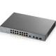 Zyxel 16-port GbE Smart Managed PoE Switch with GbE Uplink - 16 Ports - Manageable - 2 Layer Supported - Modular - Twisted Pair, Optical Fiber - Rack-mountable - Lifetime Limited Warranty GS1350-18HP