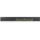 Zyxel 24-port GbE Smart Managed PoE Switch with GbE Uplink - 24 Ports - Manageable - 2 Layer Supported - Modular - 2 SFP Slots - 206.50 W Power Consumption - 170 W PoE Budget - Twisted Pair, Optical Fiber - PoE Ports - Rack-mountable, Desktop - Lifetime L