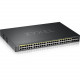 Zyxel 48-port GbE L2 PoE Switch with GbE Uplink - 48 Ports - Manageable - 4 Layer Supported - Modular - 375 W PoE Budget - Twisted Pair, Optical Fiber - PoE Ports - Rack-mountable - Lifetime Limited Warranty GS2220-50HP