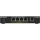 Netgear 300 GS305PP Ethernet Switch - 5 Ports - 2 Layer Supported - Twisted Pair - Desktop, Wall Mountable - 3 Year Limited Warranty GS305PP-100NAS