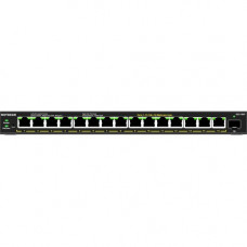 Netgear GS316EP Ethernet Switch - 15 Ports - Manageable - 3 Layer Supported - Modular - 1 SFP Slots - 180 W PoE Budget - Twisted Pair, Optical Fiber - PoE Ports - Desktop, Wall Mountable - 5 YearLifetime Limited Warranty GS316EP-100NAS