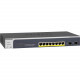 Netgear ProSAFE 8-Port PoE+ Gigabit Smart Managed Switch with 2 SFP Ports (GS510TLP) - 8 Ports - Manageable - 3 Layer Supported - Modular - Twisted Pair, Optical Fiber - Rack-mountable, Desktop - Lifetime Limited Warranty GS510TLP-100NAS