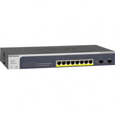 Netgear ProSAFE 8-Port PoE+ Gigabit Smart Managed Switch with 2 SFP Ports (GS510TPP) - 8 Ports - Manageable - 3 Layer Supported - Modular - Twisted Pair, Optical Fiber - Rack-mountable, Desktop - Lifetime Limited Warranty GS510TPP-100NAS