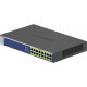 Netgear GS516PP Ethernet Switch - 16 Ports - 2 Layer Supported - 260 W PoE Budget - Twisted Pair - PoE Ports - Desktop, Rack-mountable - Lifetime Limited Warranty GS516PP-100NAS