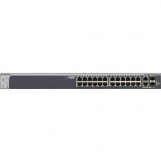 Netgear 28-Port Gigabit Stackable Smart Switch - 24 Ports - Manageable - 3 Layer Supported - Rack-mountable-None Listed Compliance GS728TX-100NES