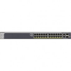 Netgear 28 PoE+ Port Gigabit Stackable Smart Switch - 24 Ports - Manageable - 3 Layer Supported - Rack-mountable GS728TXP-100NES