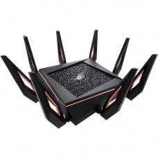 Asus ROG Rapture GT-AX11000 IEEE 802.11ax Ethernet Wireless Router - 2.40 GHz ISM Band - 5 GHz UNII Band - 11000 Mbit/s Wireless Speed - 5 x Network Port - 1 x Broadband Port - USB - 2.5 Gigabit Ethernet - VPN Supported - Desktop GT-AX11000