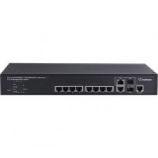 GeoVision 8-Port Gigabit 802.3at Web Management Layer 2+ Fully Managed PoE Switch - 8 Ports - Manageable - 2 Layer Supported - Modular - Twisted Pair, Optical Fiber - Rack-mountable GV-POE0812