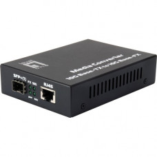 Cp Technologies LevelOne RJ45 to SFP+ 10-Gigabit Media Converter - 1 x Network (RJ-45) - 10 Gigabit Ethernet - 10GBase-X, 10GBase-T - 1 x Expansion Slots - SFP+ - 1 x SFP+ Slots - Desktop GVT-0500