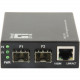 Cp Technologies LevelOne RJ45 to SFP Gigabit Media Converter Switch, 2 x SFP, 1 x RJ45 - 1 x Network (RJ-45) - Gigabit Ethernet - 10/100/1000Base-TX, 1000Base-SX/LX - 2 x Expansion Slots - SFP - 2 x SFP Slots - Desktop, Wall Mountable GVT-2011