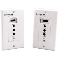Smart Board SmartAVI HDMI + IR Over a Single Cat5e/6 Wall Plate Extender - 1 Input Device - 1 Output Device - 150 ft Range - 2 x Network (RJ-45) - 1 x HDMI In - 1 x HDMI Out - Full HD - 1920 x 1080 - Twisted Pair - Category 6 - Wall Mountable HDX-W100S