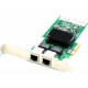 AddOn 615732-B21 Comparable 10/100/1000Mbs Dual Open RJ-45 Port 100m PCIe x4 Network Interface Card - 100% compatible and guaranteed to work - TAA Compliance 615732-B21-AO