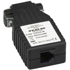 Black Box Async RS-232 to RS-485 Interface Converter, DB9 Male to RJ-11 - External IC623A-M
