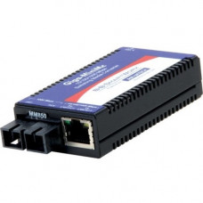 Advantech 10/100/1000Mbps Miniature Media Converter - 1 x Network (RJ-45) - 1 x SC Ports - DuplexSC Port - Gigabit Ethernet - 10/100/1000Base-TX, 1000BASE-SSLX - DIN Rail Mountable, Wall Mountable IMC-370-SST-PS